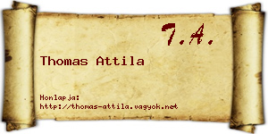 Thomas Attila névjegykártya