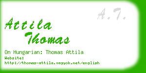 attila thomas business card